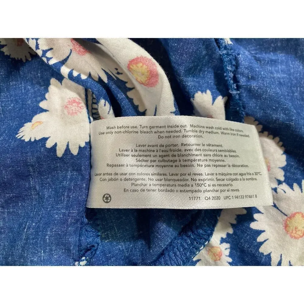 OshKosh B’gosh Girls Toddler Blue Floral A Line Sundress Size 2T